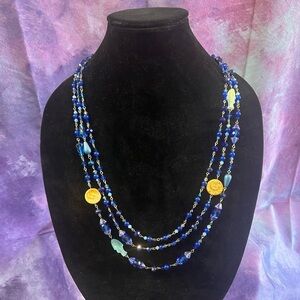 Layered Necklace “Ocean Blue”